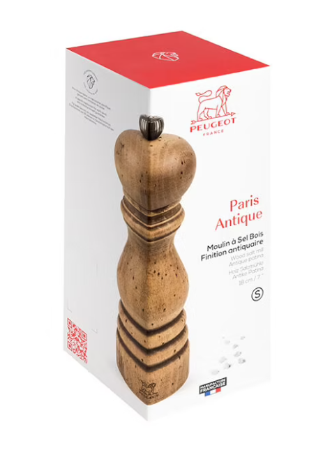 Peugeot Paris Antique 18cm Salt Mill by Kitchen Niche