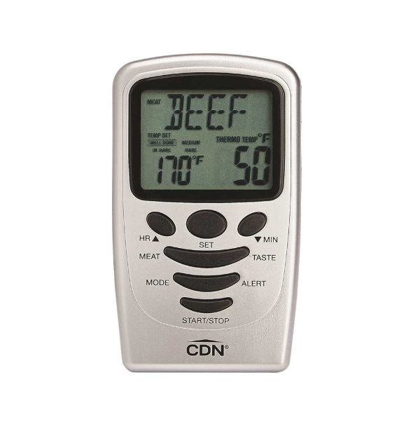 CDN Programmable Probe Thermometer Timer - Silver