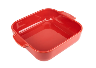 Peugeot Ceramic Baking Dish – Square – Red – 28 cm