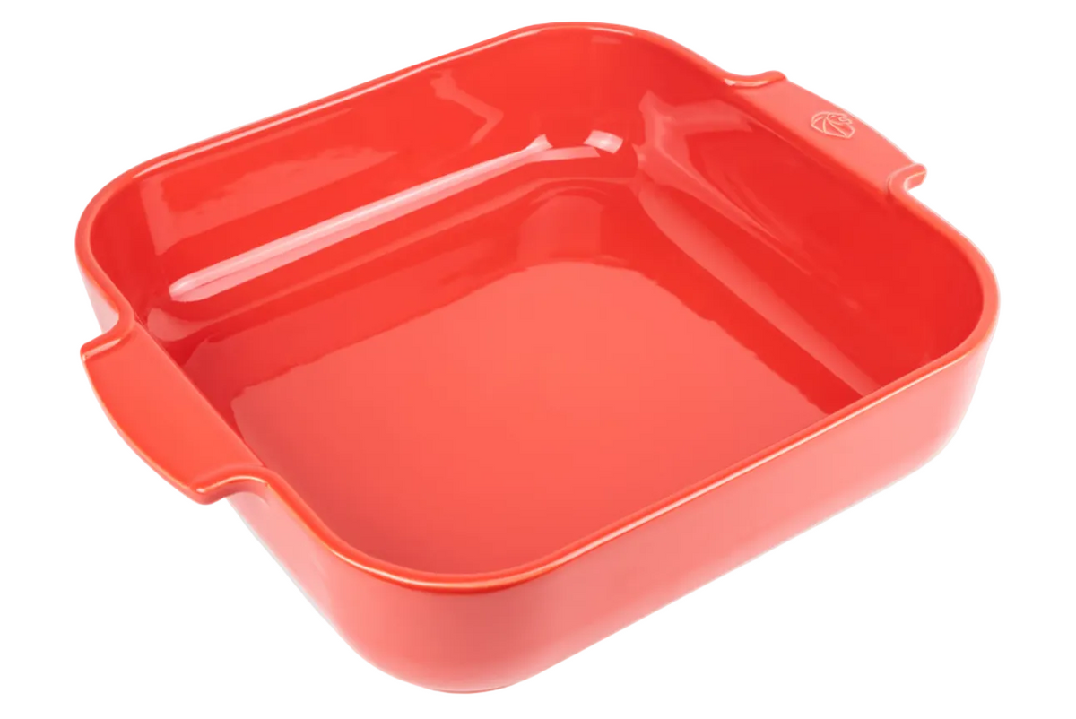 Peugeot Ceramic Baking Dish – Square – Red – 36 cm