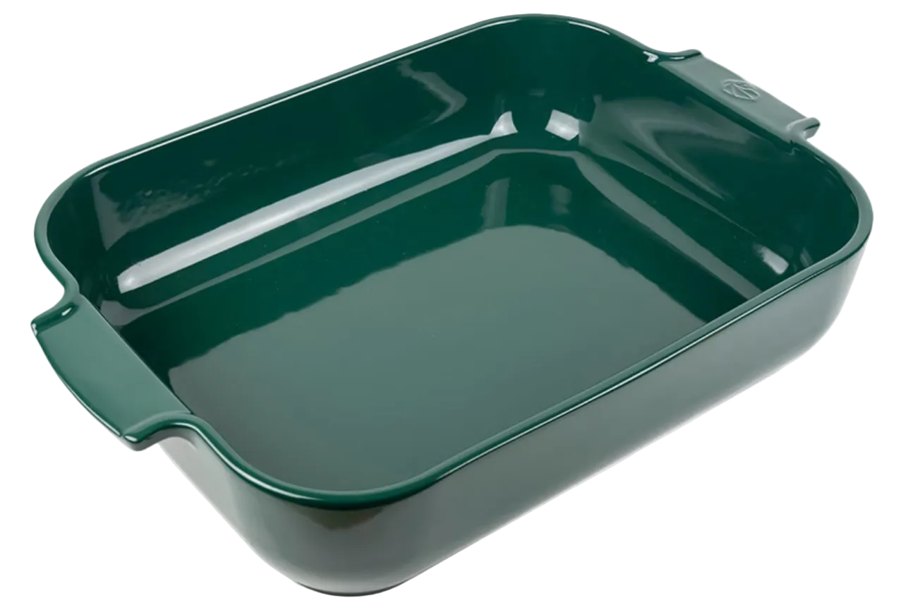 Peugeot Ceramic Baking Dish – Rectangular – Forest Green – 40 cm