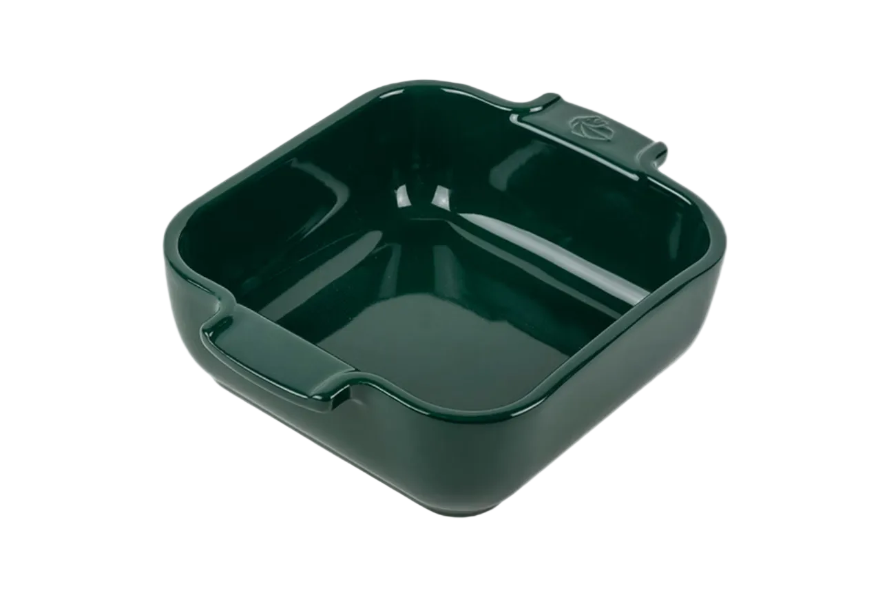 Peugeot Ceramic Baking Dish – Square – Forest Green – 18 cm