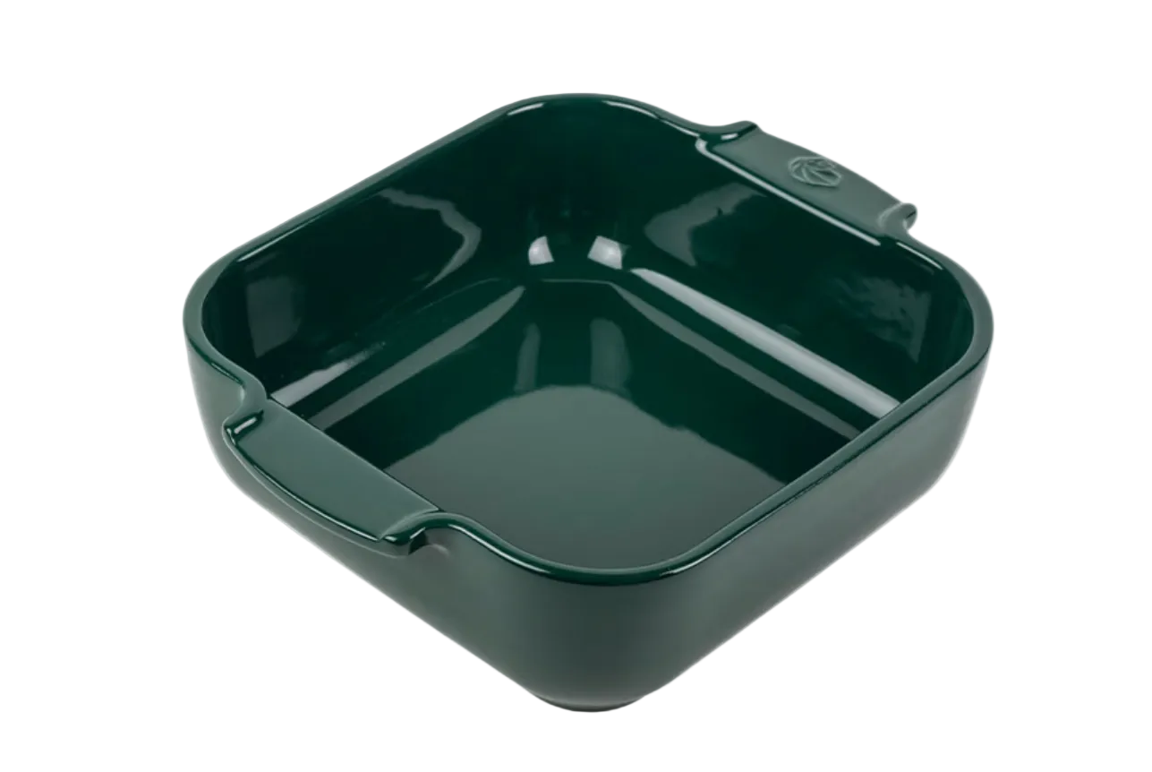 Peugeot Ceramic Baking Dish – Square – Forest Green – 21 cm