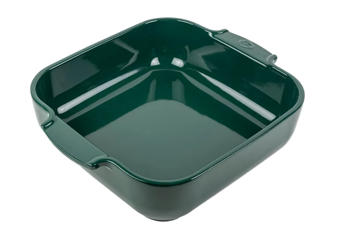 Peugeot Ceramic Baking Dish – Square – Forest Green – 28 cm
