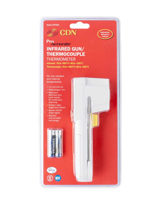 CDN Infrared Thermocouple Thermometer - White