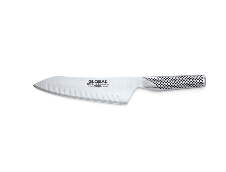 Global Oriental Cook's Knife Fluted 18cm / 7" Global by Kitchen Niche