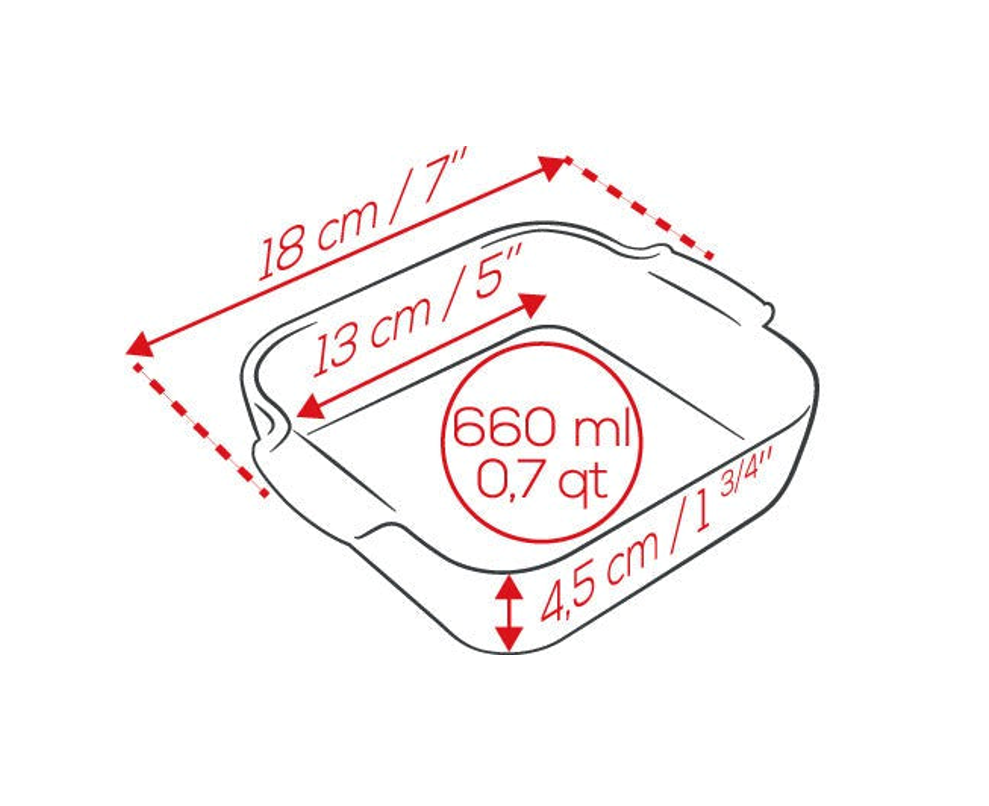Peugeot Ceramic Baking Dish – Square – Saffron Yellow – 18 cm