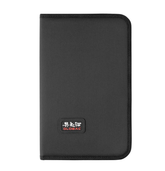 Global Knife Case w/Zipper 7 Pockets Hard Case Global by Kitchen Niche