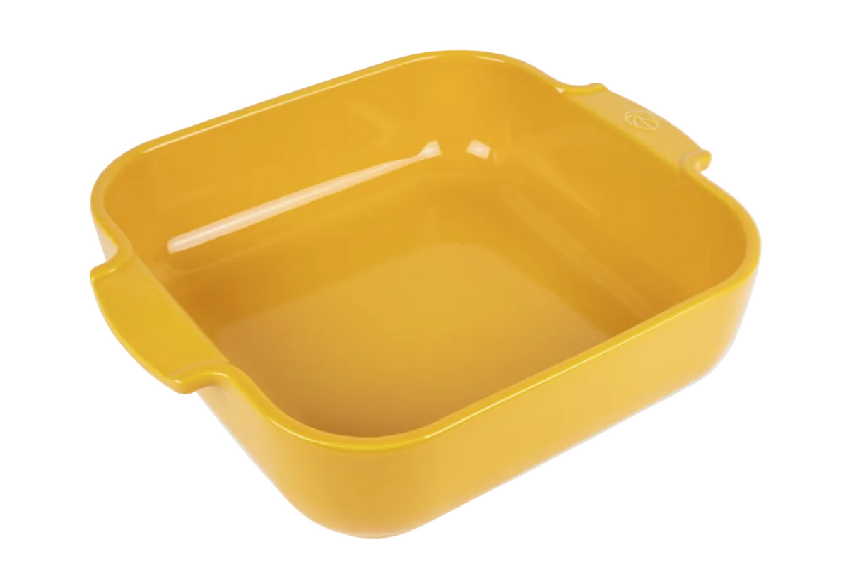 Peugeot Ceramic Baking Dish – Square – Saffron Yellow – 28 cm