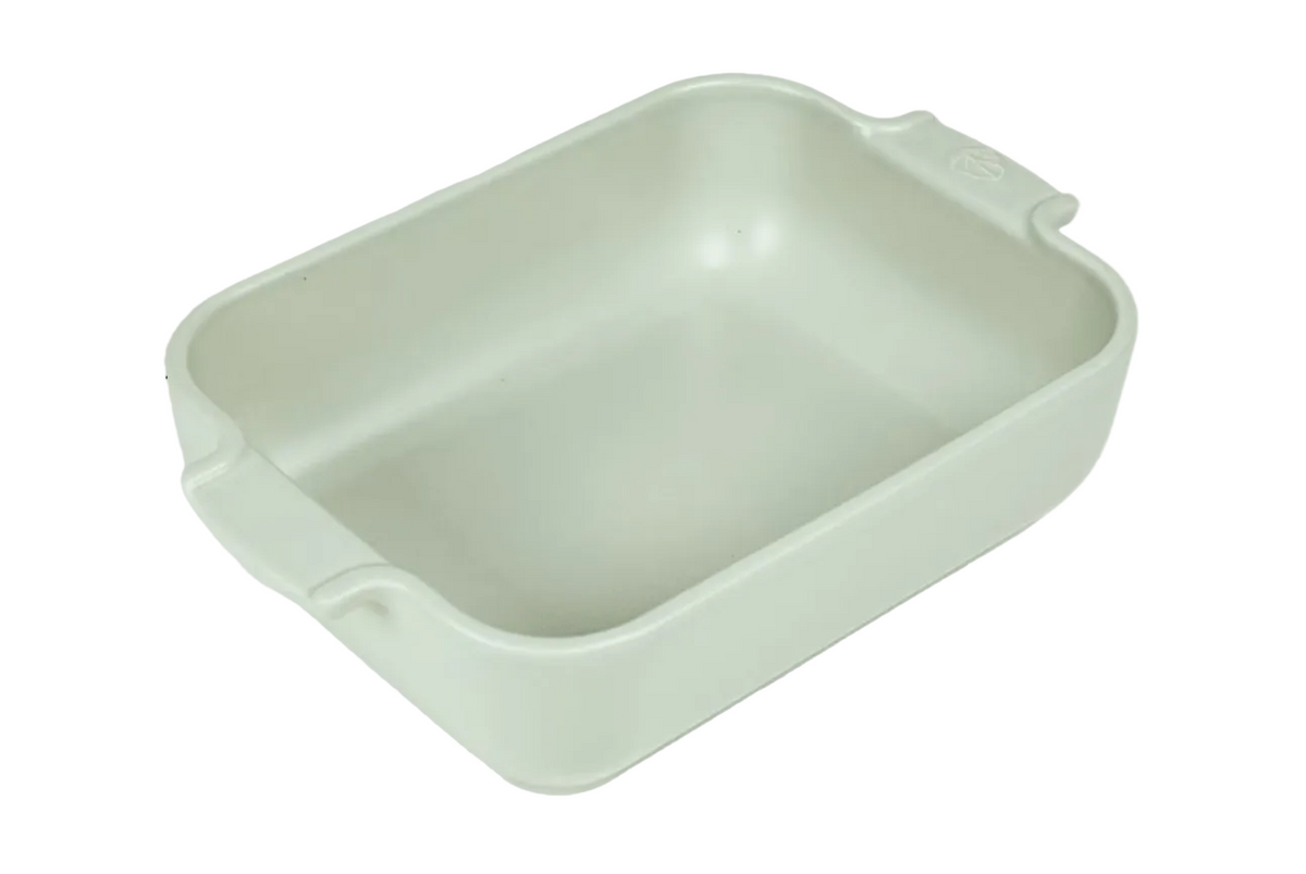 Peugeot Appolia Ceramic Baking Dish – Rectangular, Sage Green – 25 cm