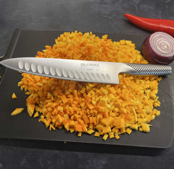 Global Cook's Knife Fluted 20cm / 8" Global by Kitchen Niche