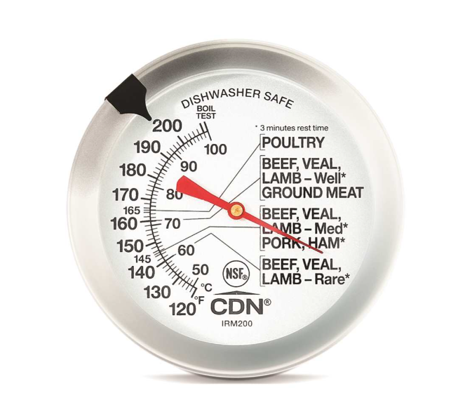CDN Ovenproof Meat Poultry Thermometer - Silver