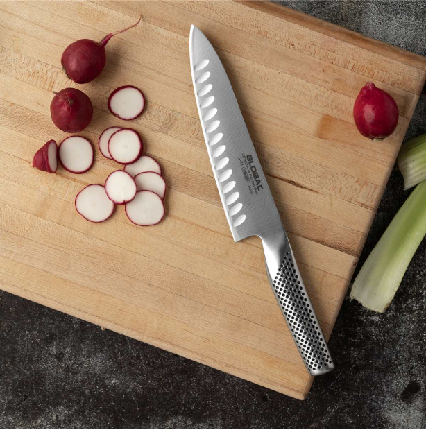 Global Cook's Knife Fluted 18cm / 7" Global by Kitchen Niche