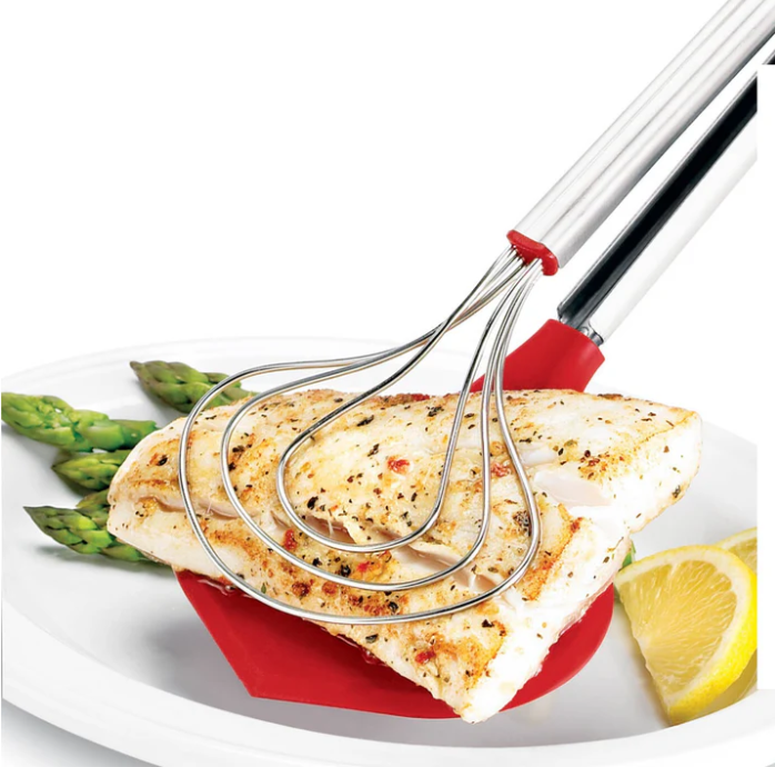 Cuisipro Fish Tongs – 13" / 33 cm – Silicone Red Cuisipro by Kitchen Niche