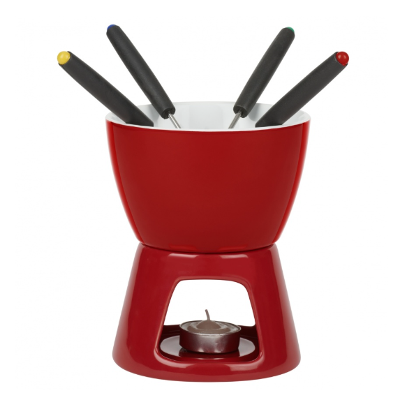 Trudeau Chocolate Fondue Set – 7-Piece – Cherry Trudeau by Kitchen Niche