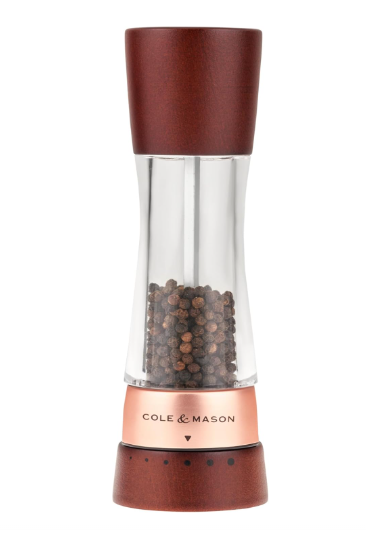 Cole &amp; Mason Derwent Pepper Mill – Chestnut Rose Gold – 7.5" / 19 cm by Kitchen Niche