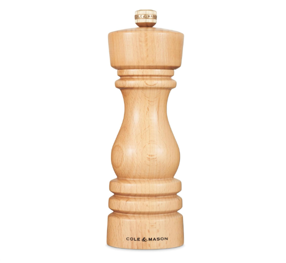 Cole & Mason The London Collection Pepper Mill – Natural Beech – 7" / 18 cm by Kitchen Niche