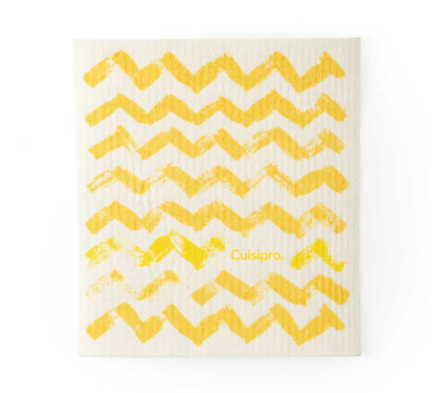 Cuisipro Reusable Eco Cleaning Cloth – Small 20 x 17 x 0.2 cm / 7.87 x 6.7" – Yellow ZigZag Cuisipro by Kitchen Niche