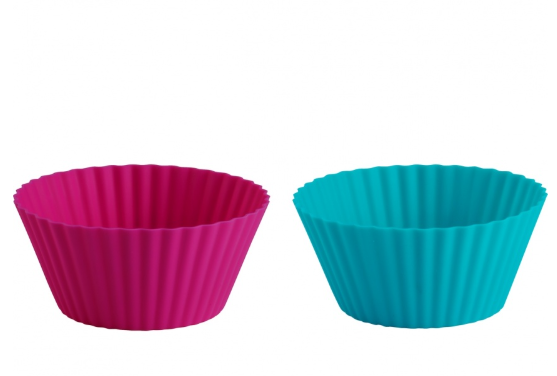 Trudeau Mini Muffin Baking Cups – Fuchsia / Tropical – 24-Pack Trudeau by Kitchen Niche