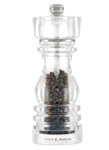 Cole & Mason The London Collection Pepper Mill – Acrylic – 7" / 18 cm by Kitchen Niche