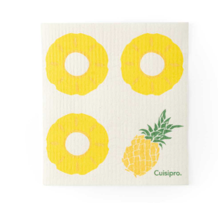 Cuisipro Reusable Eco Cleaning Cloth – Small 20 x 17 x 0.2 cm / 7.87 x 6.7" – Pineapple Cuisipro by Kitchen Niche