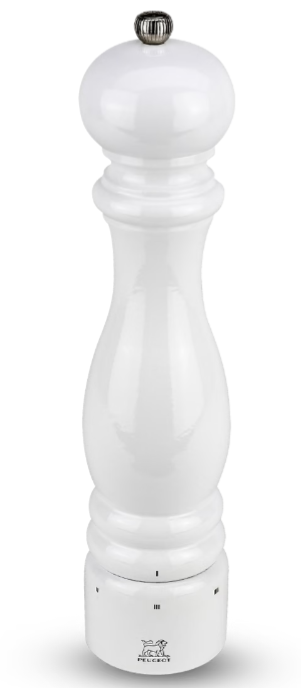 Peugeot Paris u'Select White Lacquer 30cm Pepper Mill by Kitchen Niche