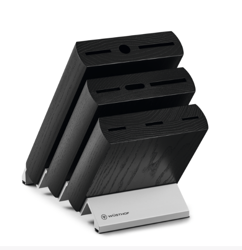 Wüsthof Knife Stand – 9 Slot Black Ash Wood Wusthof by Kitchen Niche