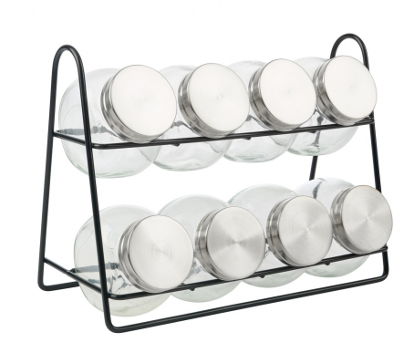 Treadeu Spice Rack Trudeau Marshall Spice Rack – 8 Bottles – Kitchen Niche