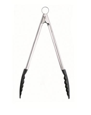 Cuisipro Locking Tongs – Black Nylon &amp; Stainless Steel, 16&quot; / 40.6cm Cuisipro by Kitchen Niche