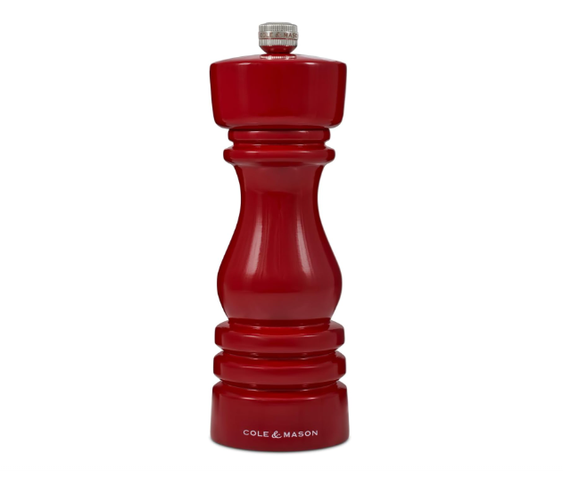 Cole & Mason The London Collection Pepper Mill – Red Gloss – 7" / 18 cm by Kitchen Niche