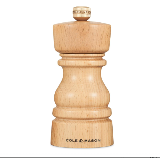 Cole &amp; Mason The London Collection Salt Mill – Natural Beech – 5" / 13 cm by Kitchen Niche
