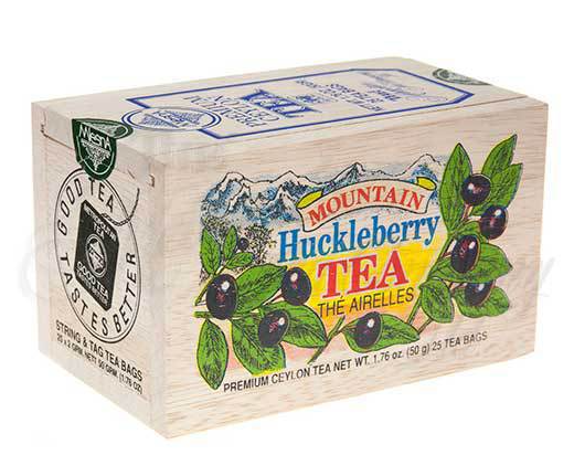 Metropolitan Tea Company Mountain Huckleberry Tea – 25 Teabag Wood Box