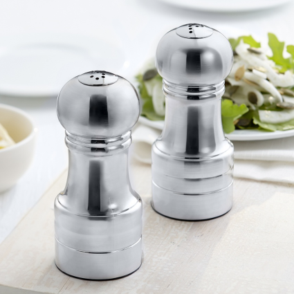 Trudeau Century Stainless Steel Salt & Pepper Shaker Set Trudeau by Kitchen Niche