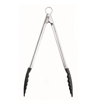 Cuisipro Locking Tongs – Black Nylon & Stainless Steel, 12" / 30cm