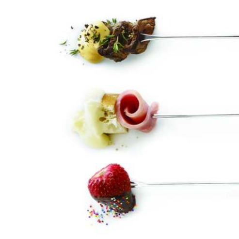 Trudeau 3 in 1 Red Enamel Fondue Set Trudeau by Kitchen Niche