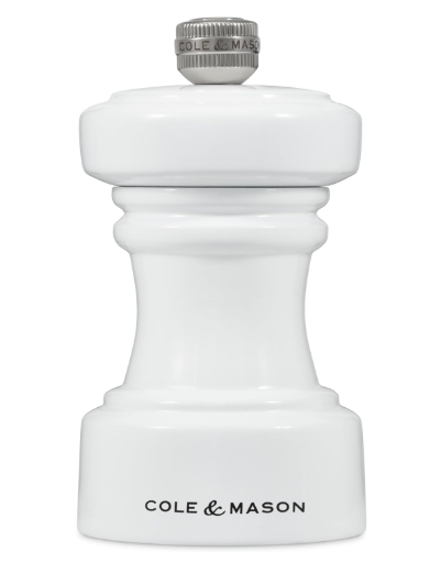 Cole &amp; Mason The Hoxton Pepper Mill – White Gloss – 4.2" / 10.5 cm by Kitchen Niche