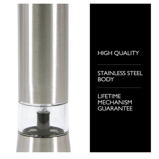 Cole & Mason Hampstead Electric Salt Mill, 21.5 cm / 8.5" by Kitchen Niche