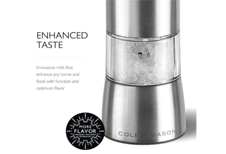 Cole & Mason Hampstead Electric Salt Mill, 21.5 cm / 8.5" by Kitchen Niche