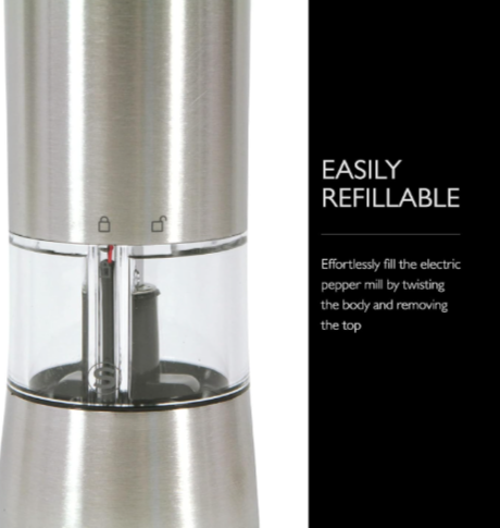 Cole & Mason Hampstead Electric Salt Mill, 21.5 cm / 8.5" by Kitchen Niche