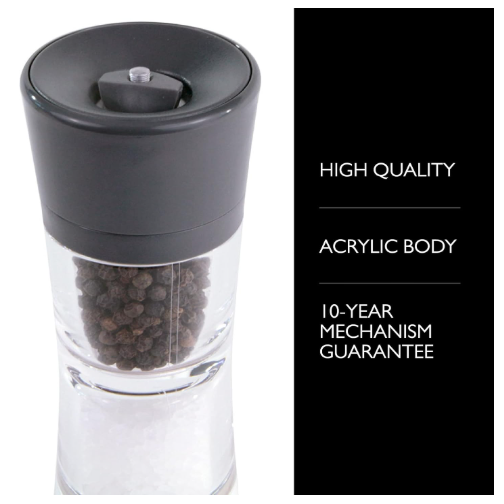 Cole & Mason Lincoln Duo Salt & Pepper Mill – White / Grey – 7.5" / 19 cm by Kitchen Niche