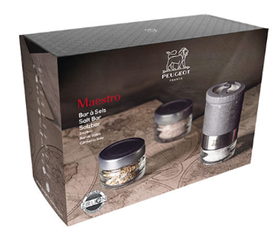Peugeot Maestro Salt Bar Salt Mill Gift Set