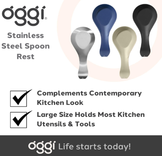 Oggi Curved Spoon Rest – Black