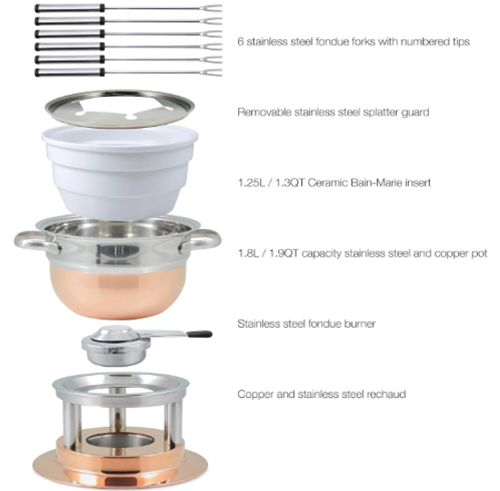 Swissmar Lausanne Ceramic Replacement Insert for Fondue Set by Kitchen Niche