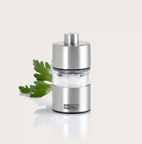 AdHoc Classic MiniMill Pepper / Salt Mill – Stainless Steel – 2.4" / 6.2 cm