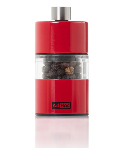 AdHoc Classic MiniMill Pepper / Salt Mill – Red – 2.4" / 6.2 cm