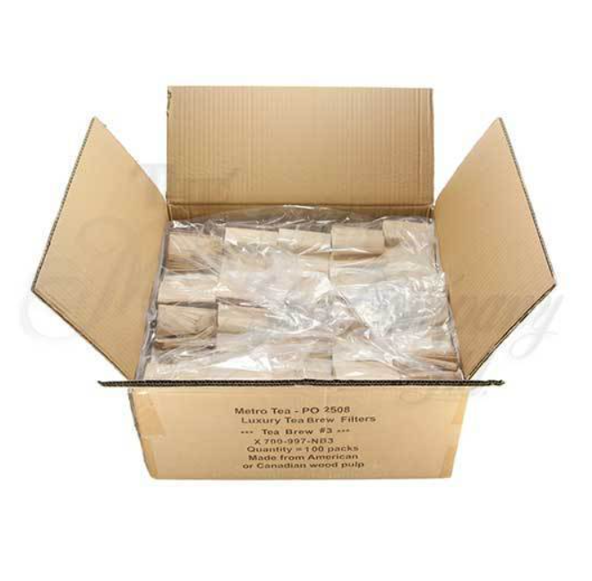 Tea Brew #3 Biodegradable Loose Leaf Tea Filters — 3-5 Cup Pack of 10,000 by Kitchen Niche