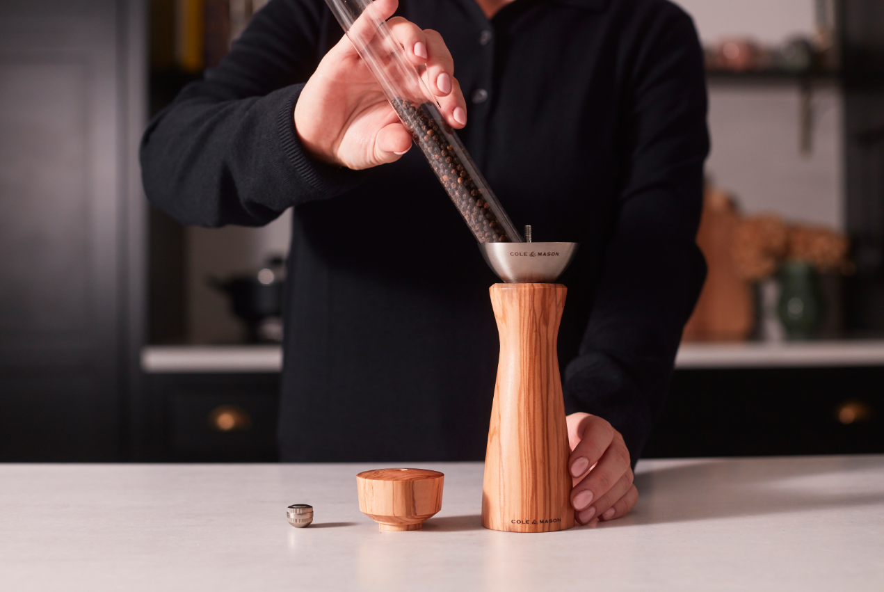 Cole & Mason Portobello Olive Wood Pepper Mill