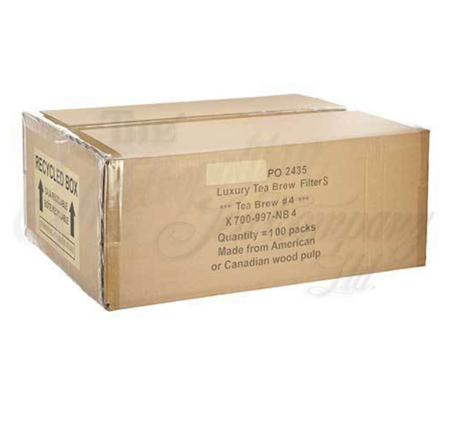 Tea Brew #4 Biodegradable Loose Leaf Tea Filters — 4-8 Cup Pack of 10,000 by Kitchen Niche