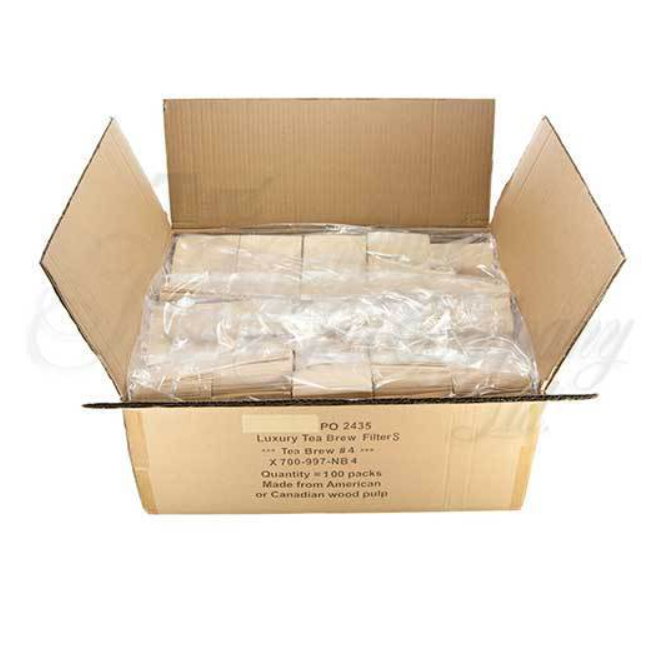 Tea Brew #4 Biodegradable Loose Leaf Tea Filters — 4-8 Cup Pack of 10,000 by Kitchen Niche