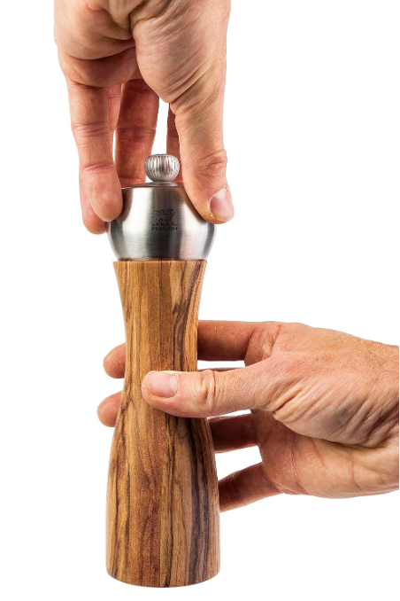 Peugeot Fidji Olive Wood 20cm Salt Mill by Kitchen Niche